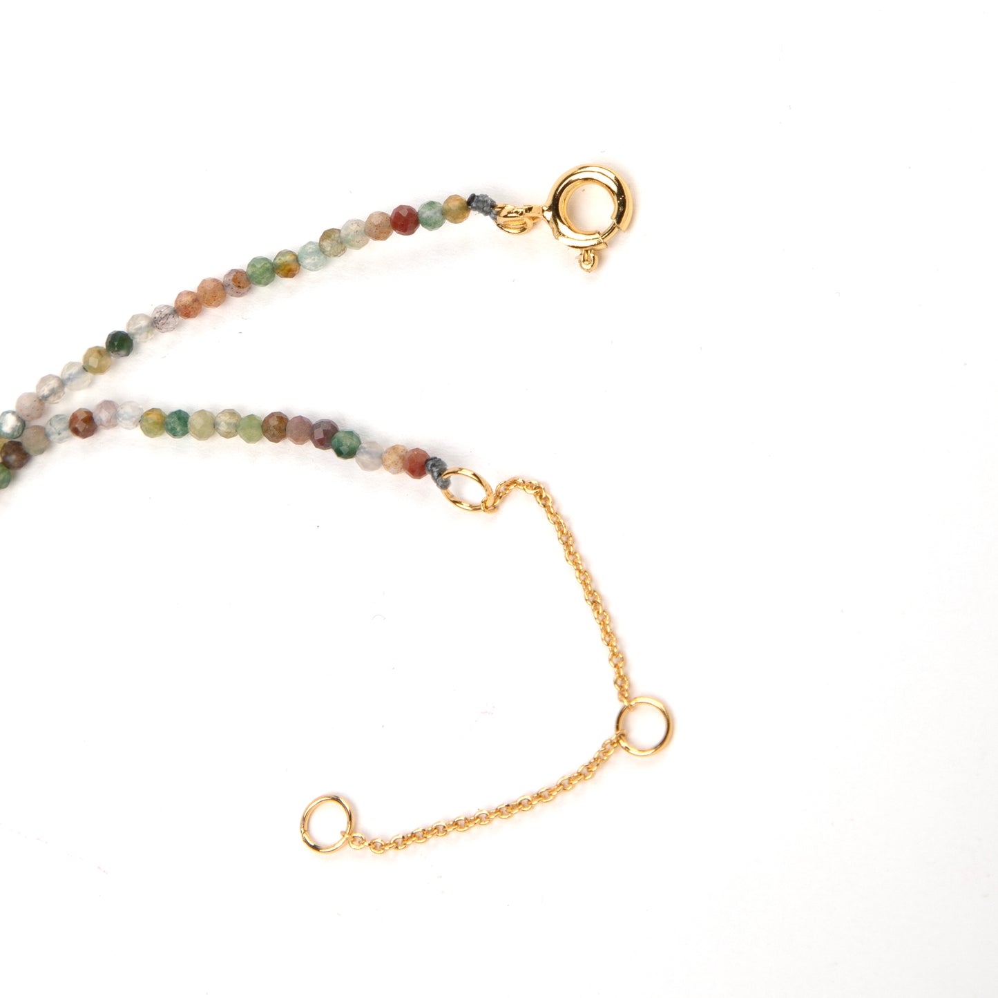 18K Gold-Plated Morning Glory Agate Charm Necklace