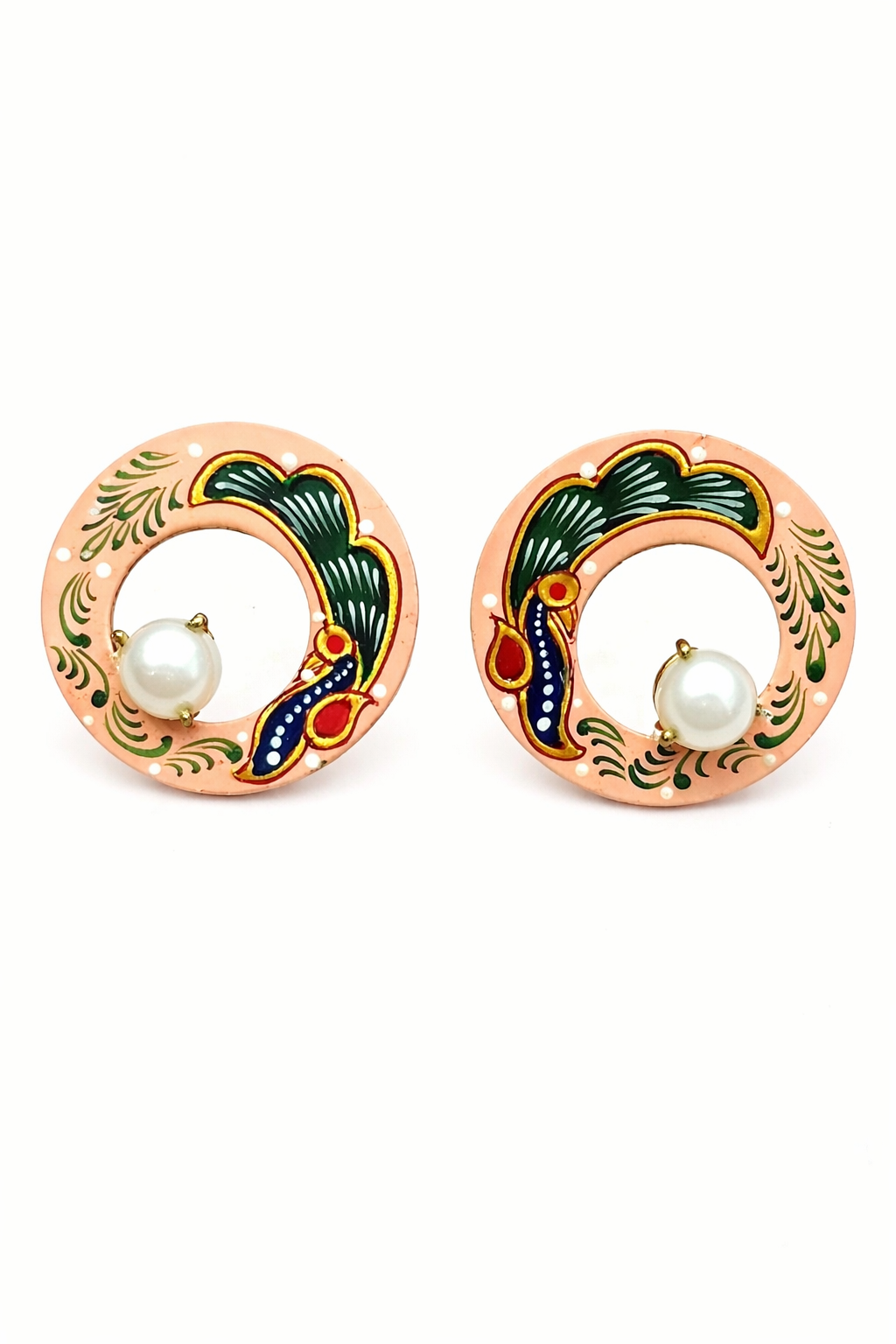 Navrang-Mayur-Kala  Stud Hoops
