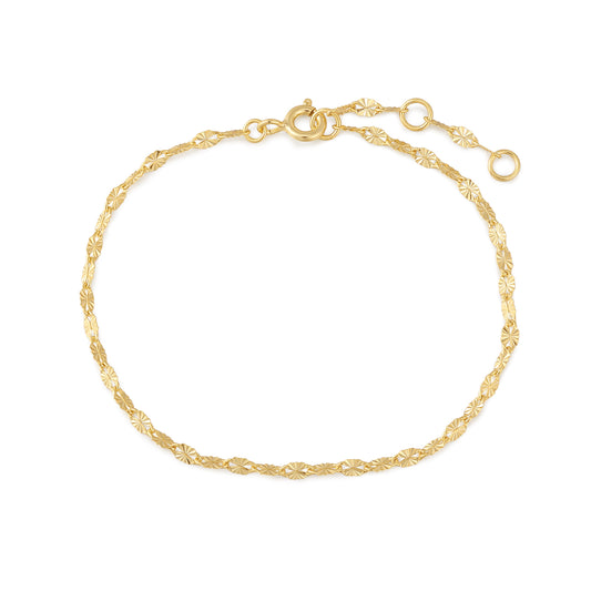 18k gold plated  Brass chain Bracelet