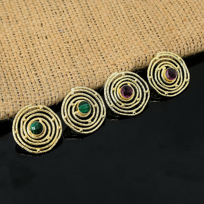 Raaga - Stone Concentric Stud