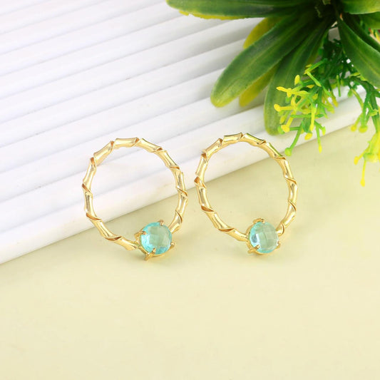 Raaga - Stone hoop Stud