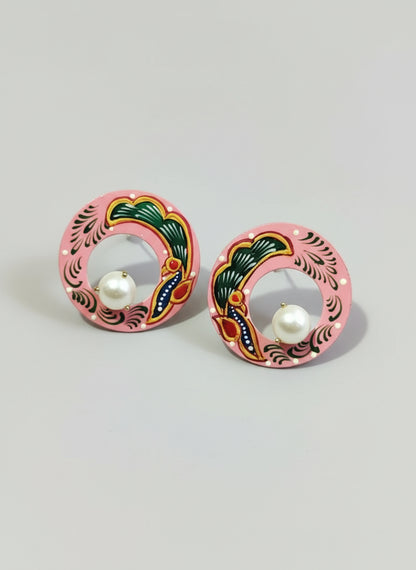 Navrang-Mayur-Kala  Stud Hoops