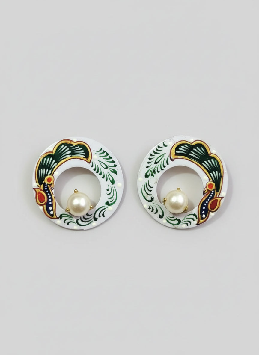 Navrang-Mayur-Kala  Stud Hoops