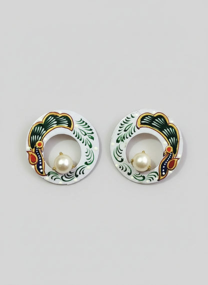Navrang-Mayur-Kala  Stud Hoops