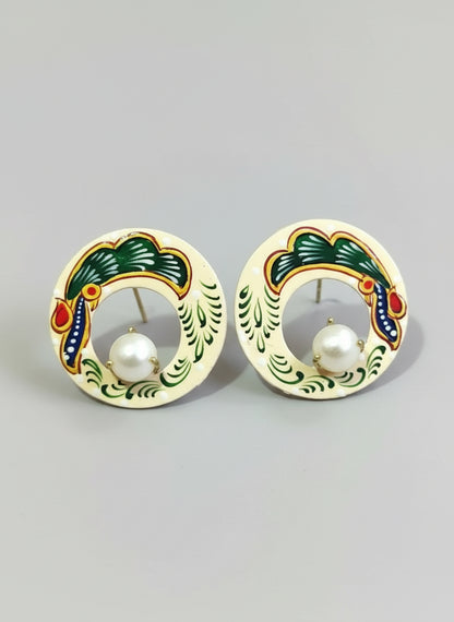 Navrang-Mayur-Kala  Stud Hoops